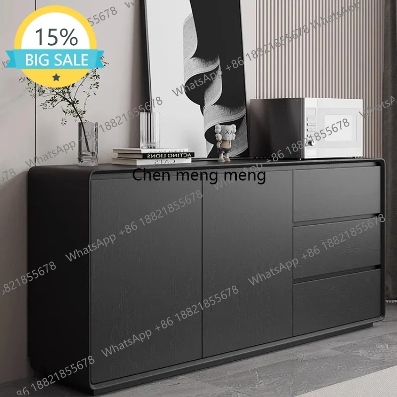 

M53 светлый роскошный шкаф для гостиной, черный твердый деревянный обеденный современный настенный шкаф для хранения вещей, черный, серый h