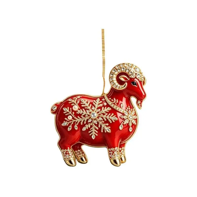 Acrylic Chinese Zodiac Goat Hanging: Ornament Auspicious Design Spring Festival New Year Home Decoration