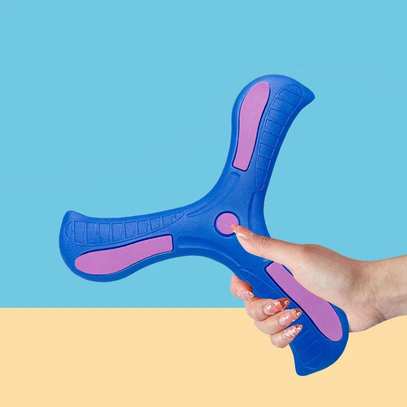 Boomerang-juguete interactivo de tres hojas para adultos y niños, juguete suave para exteriores, rompecabezas de Educación Temprana, regalo de