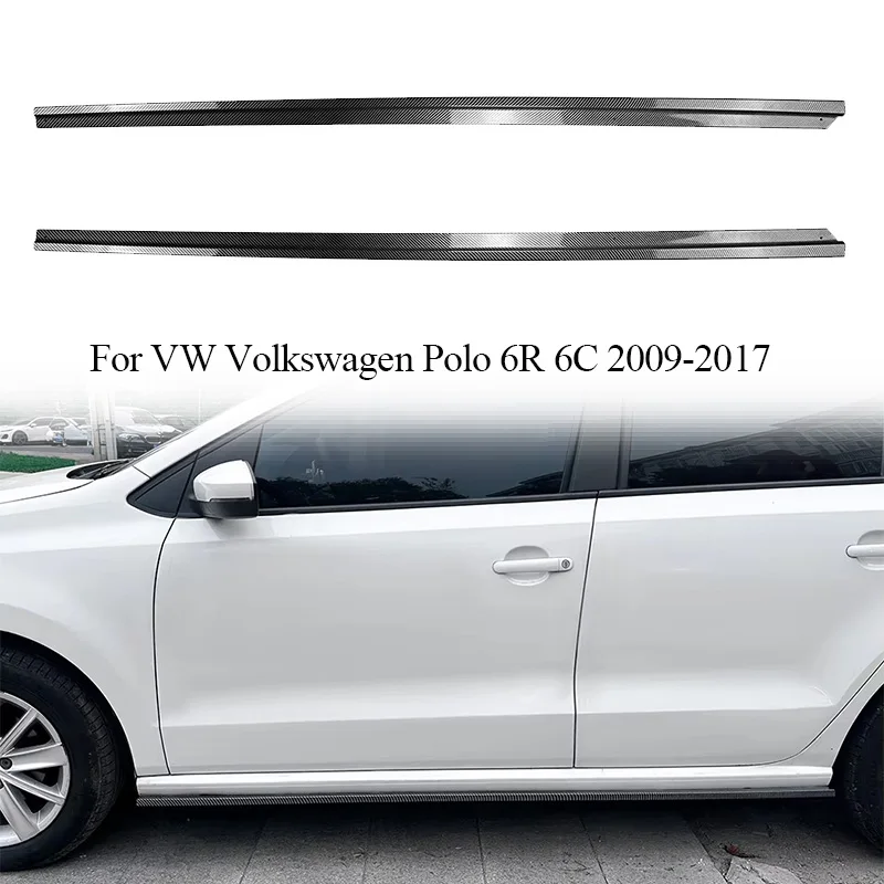 سيارة الجانب التنانير لشركة فولكس فاجن فولكس فاجن بولو 6R 6C 2009-2017 سيارة الخائن الناشر الجناح شفة ممتصة للصدمات الجانب تنورة تمديد