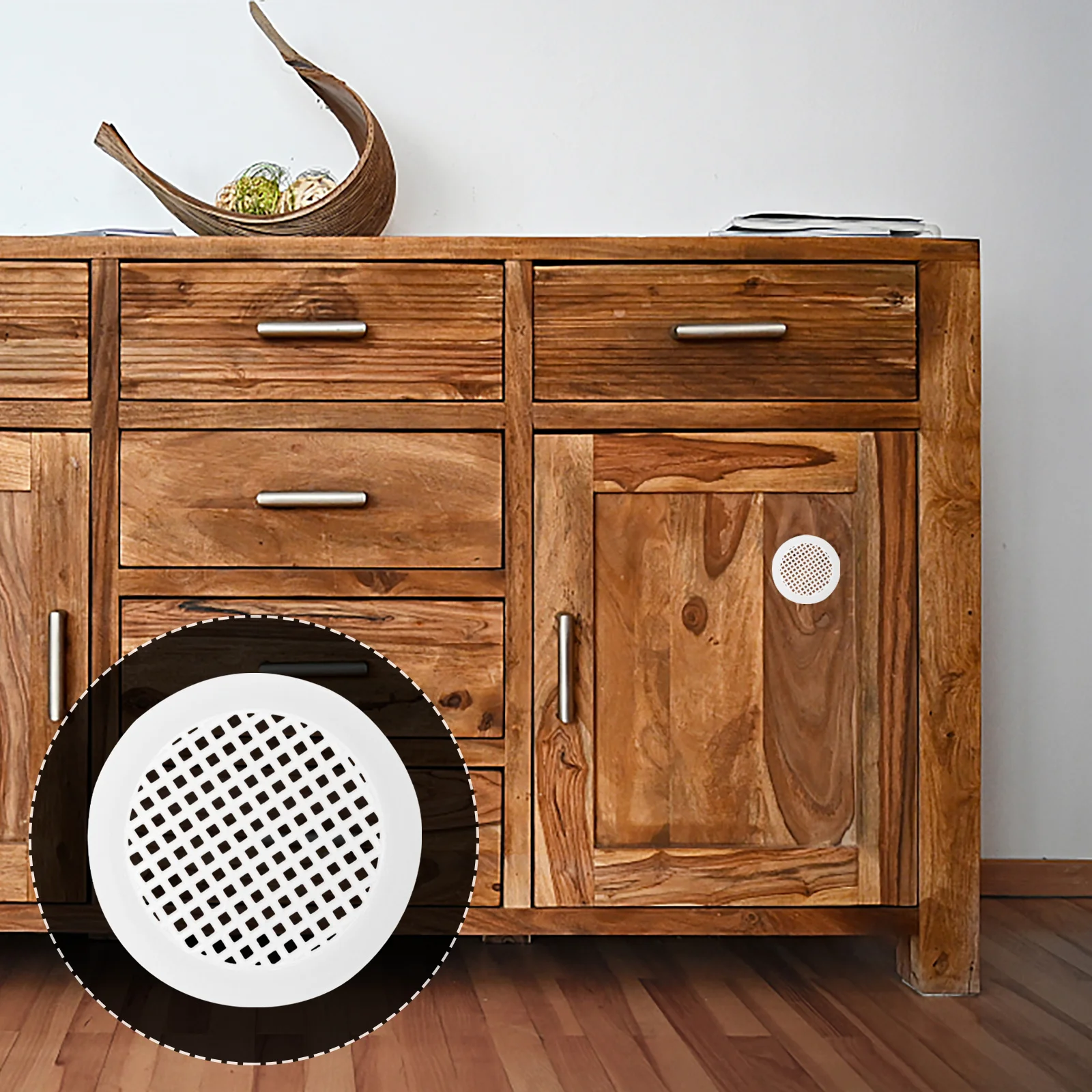 

20Pcs Decorative Vent Cover 38mm Cabinet Door Ventilation Durable Plastic Easy Install Soffit Vents Round Air Vent Covers