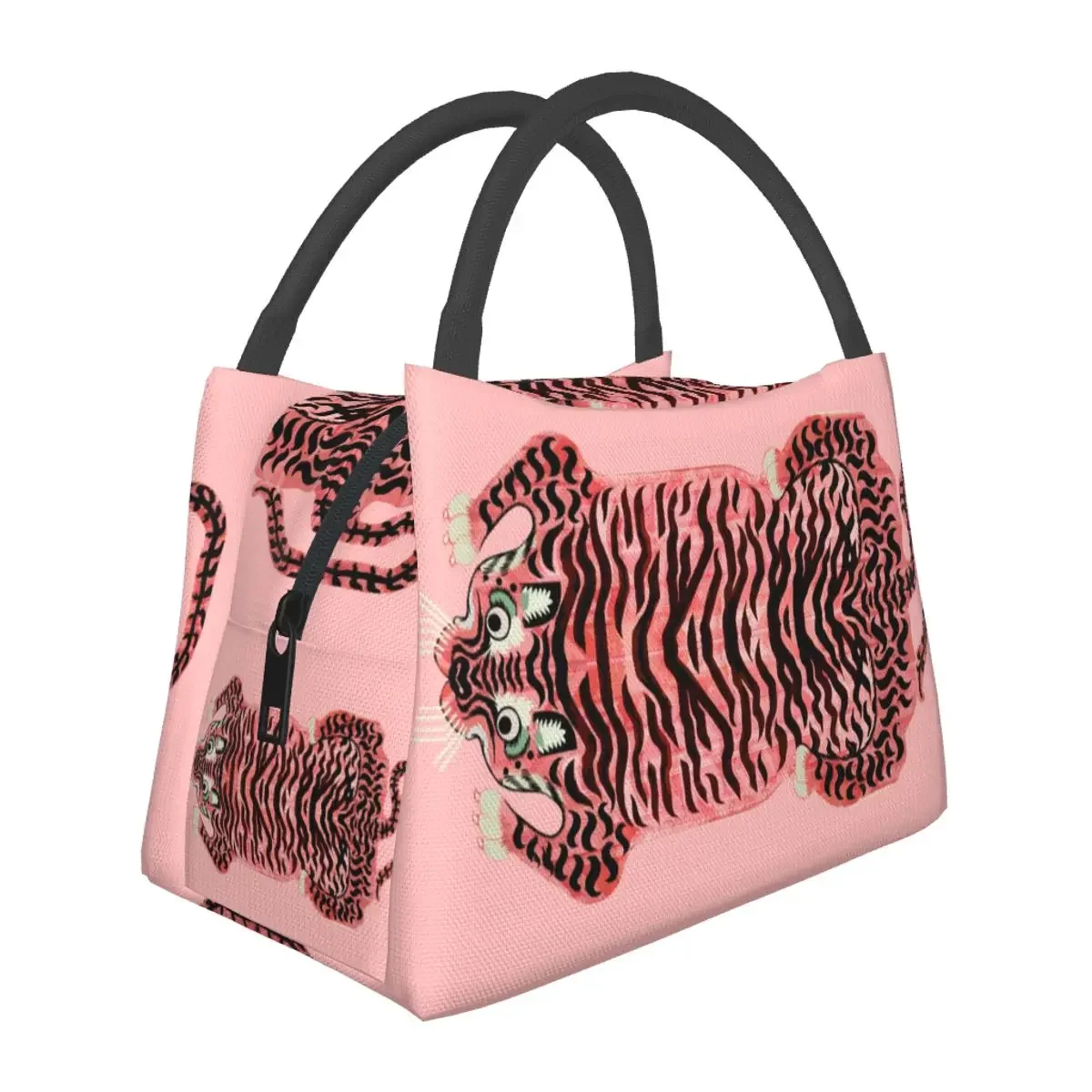 

Tibetan Tiger Rug Lunch Bags Insulated Bento Box Portable Lunch Tote Resuable Picnic Bags Cooler Thermal Bag for Woman Travel