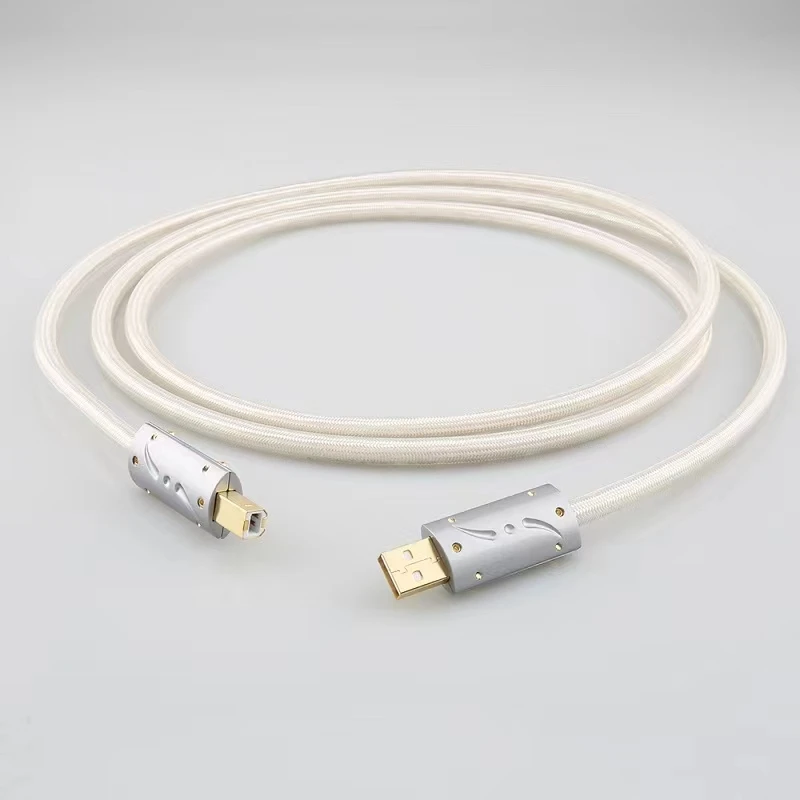 

Hi-End OCC silver plated USB audio cable data USB cable DAC USB hifi cable A-B usb cable USB Plug HIFI