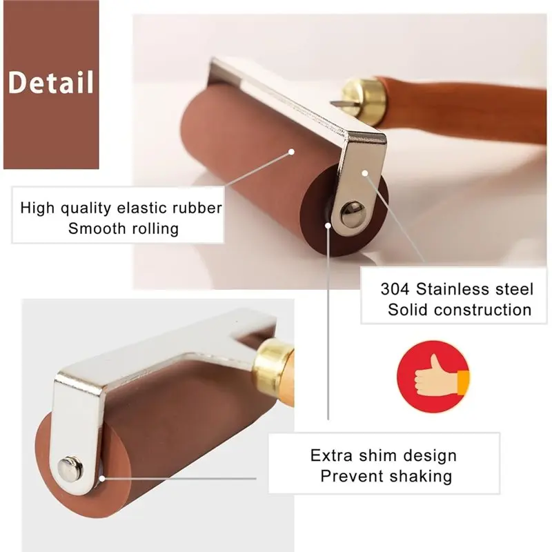 ABKJ-Anti-Skid Tape Boat Flooring Installation Tool Brayer Floor Roller Rubber Glue Laminate Roller Construction Tools