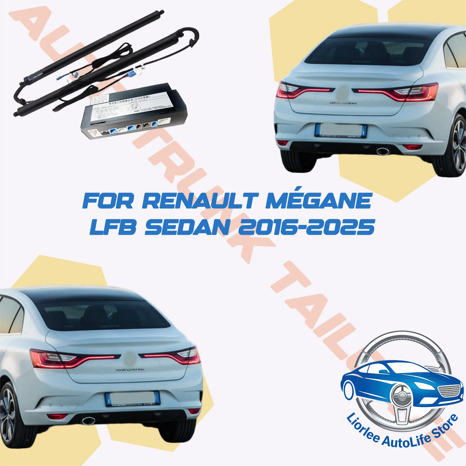 For Renault Mégane LFB Sedan 2016-2025 Car Power Trunk Lift Electric Hatch Tail gate Strut Auto Rear Door Actuator