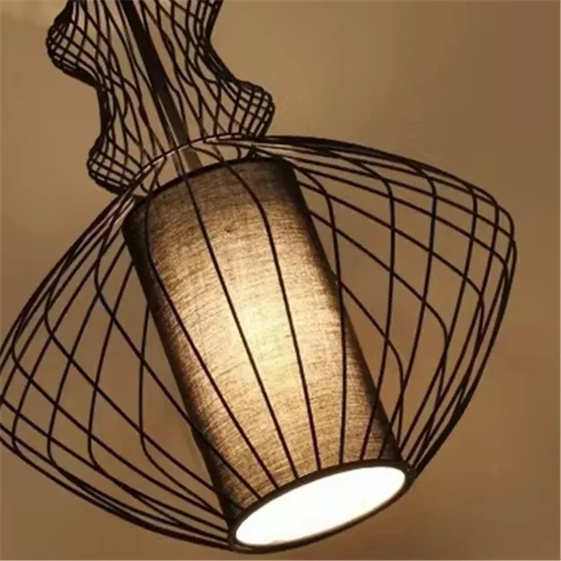Tibet Pendant Lamp American retro birdcage light for Dining Room Bedroom Suspension Luminaire Vintage rustic restaurant lamp