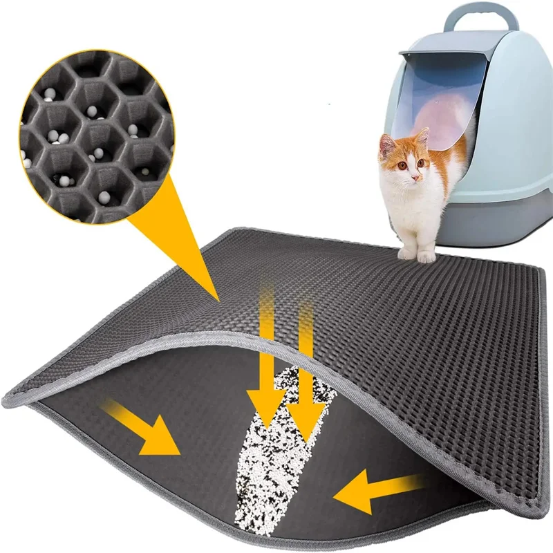 Breathable Anti-flaking Absorbent Deodorant Cat Toilet Mat Anti-splash Cat Scratching Mat Cat Litter Mat