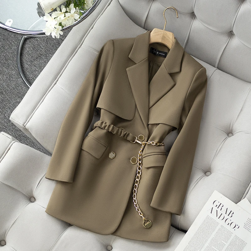 UNXX High-End Design Long-Sleeve Blazer for Women Autumn/Winter New High-End Goddess Style Long-Sleeve Suit Jacket High Quality