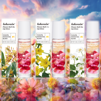 Lip Oil Gloss Blossom Scented Roll on Lip Gloss Infused with Real Flowers Mango Watermelon Strawberry