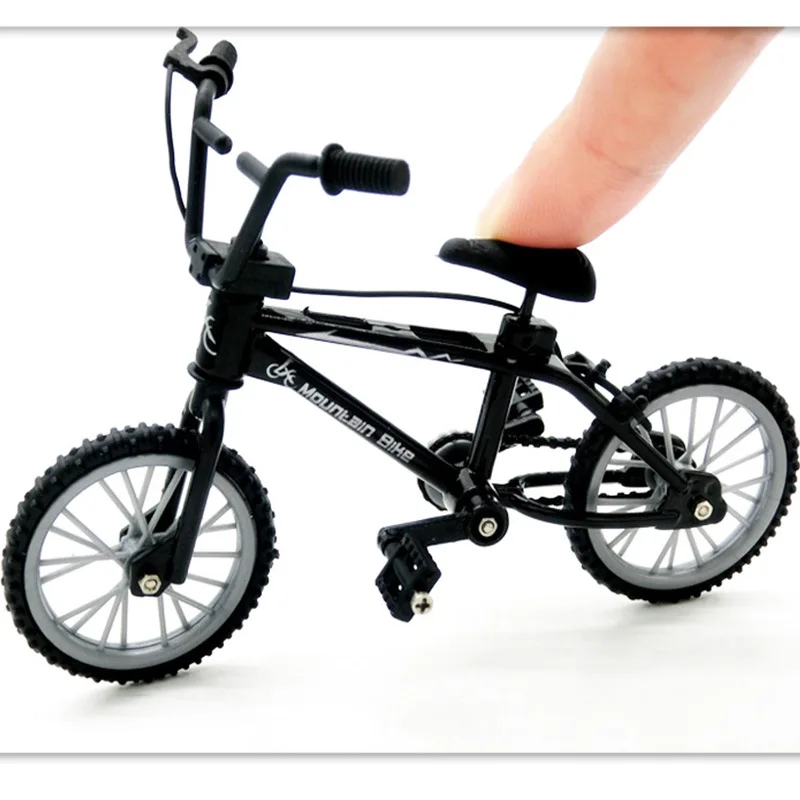 Simulation 1:13 Finger Bike Toy Model Classic Retro Double Lever Bicycle Toy Model Fingertip Gadgets Desktop Ornaments