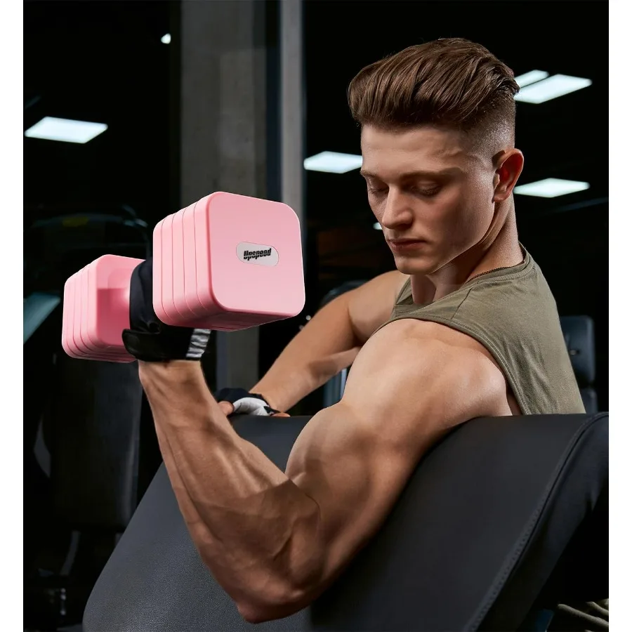 15LB 20LB 40LB 50LB مجموعة الدمبل القابلة للتعديل أوزان مجانية مجموعة الدمبل للنساء الرجال أوزان اليد مجموعات ضبط وزن الدمبل S #6