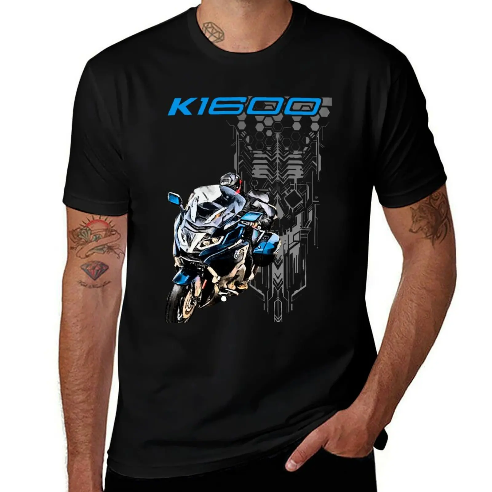 K1600 GT Touring Skull T-Shirt heavyweights man t shirt cheap stuff plus size clothes compression shirt men