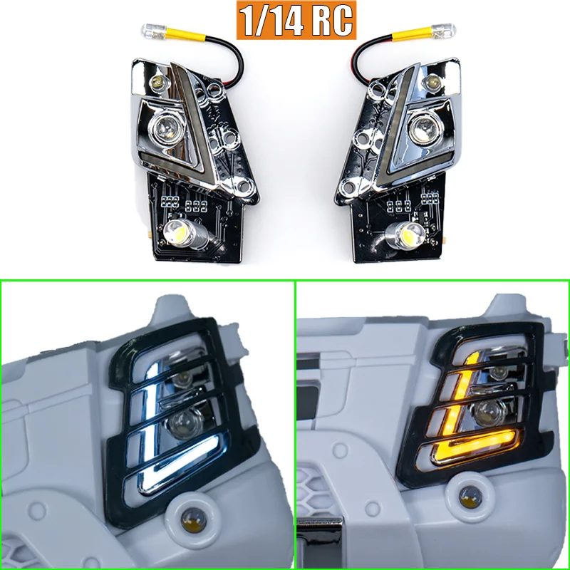 1/14 RC Dump Truck LED Simulation Headlight Headlight for Tamiya for Volvo FMX JDMODEL DIY