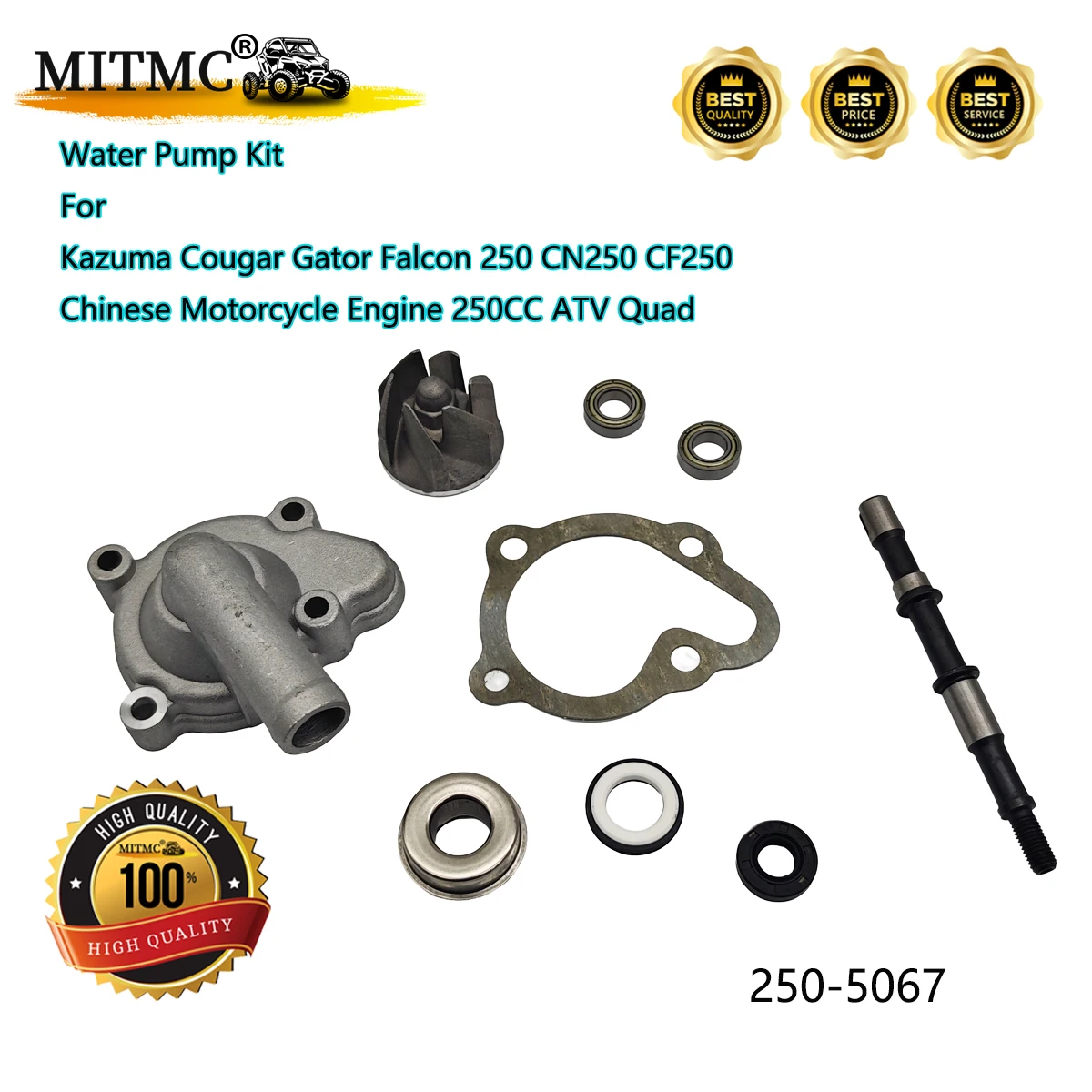 

High Quality Water Pump Kit For Kazuma Cougar Gator Falcon 250 CN250 CF250 Chinese Motorcycle Engine 250CC ATV Quad 250-5067