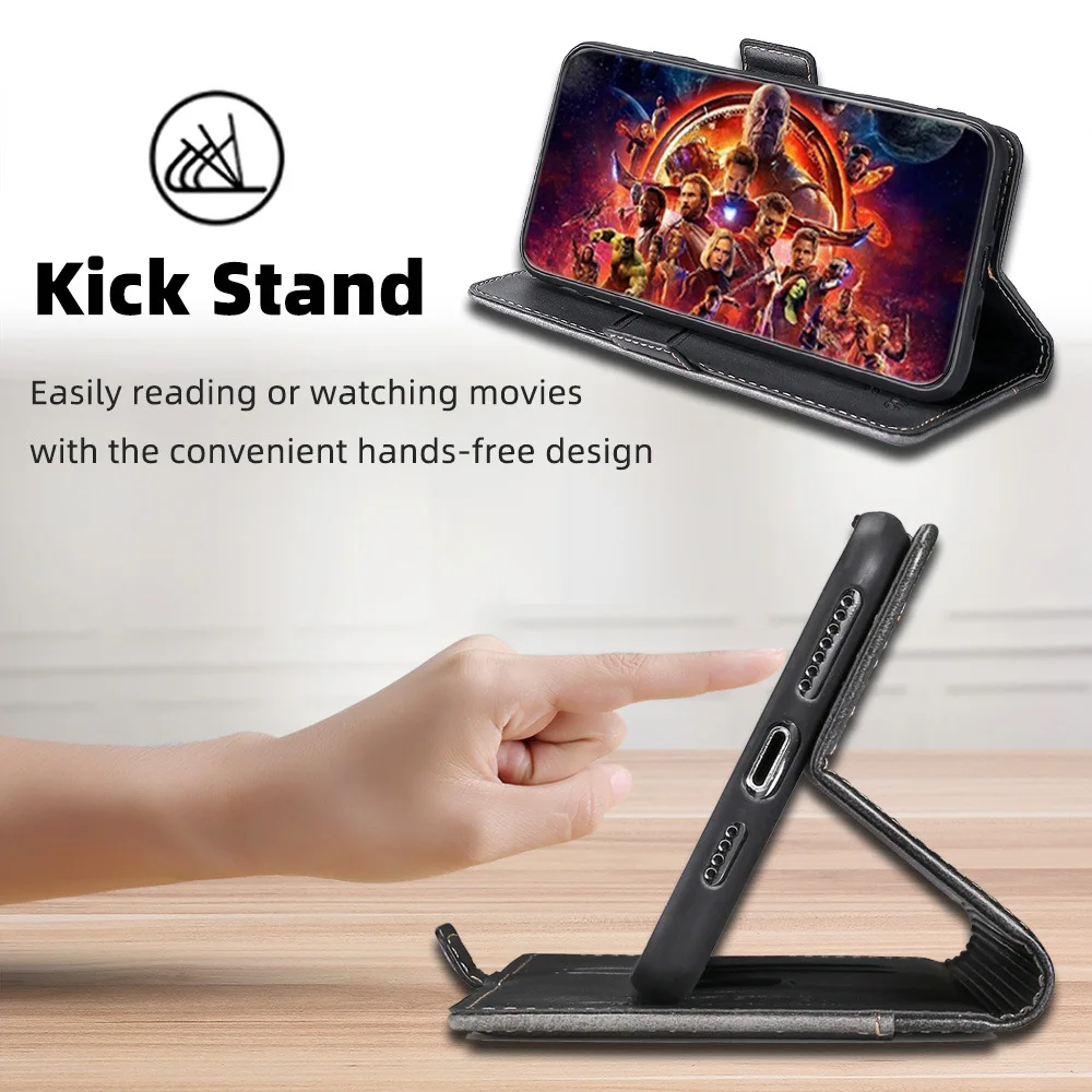 Brieftaschen-Handyhülle aus PU-Leder für VIVO IQOO 12 9 8 7 Neo 9 Pro Z9 Z9x Z8 Z7 Z7x Z6 Z5 Z3 Flip Cover Kartenhalter Schutzhülle – Detail 5