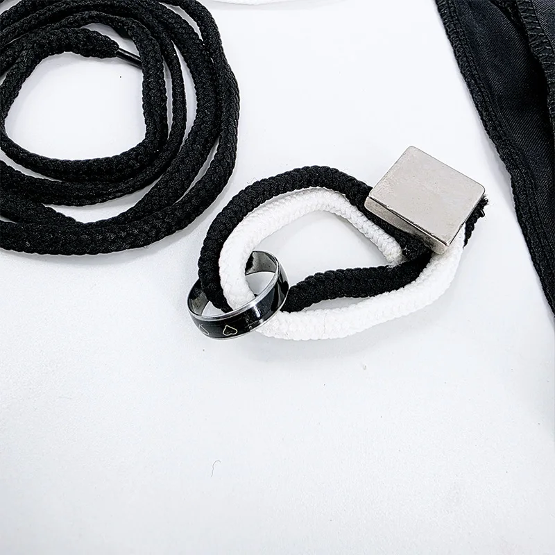 Ring Into Shoelace Interlace Magic Tricks Interlace By Richard Sanders Close-up Magic Props for Magician Accessories Gift