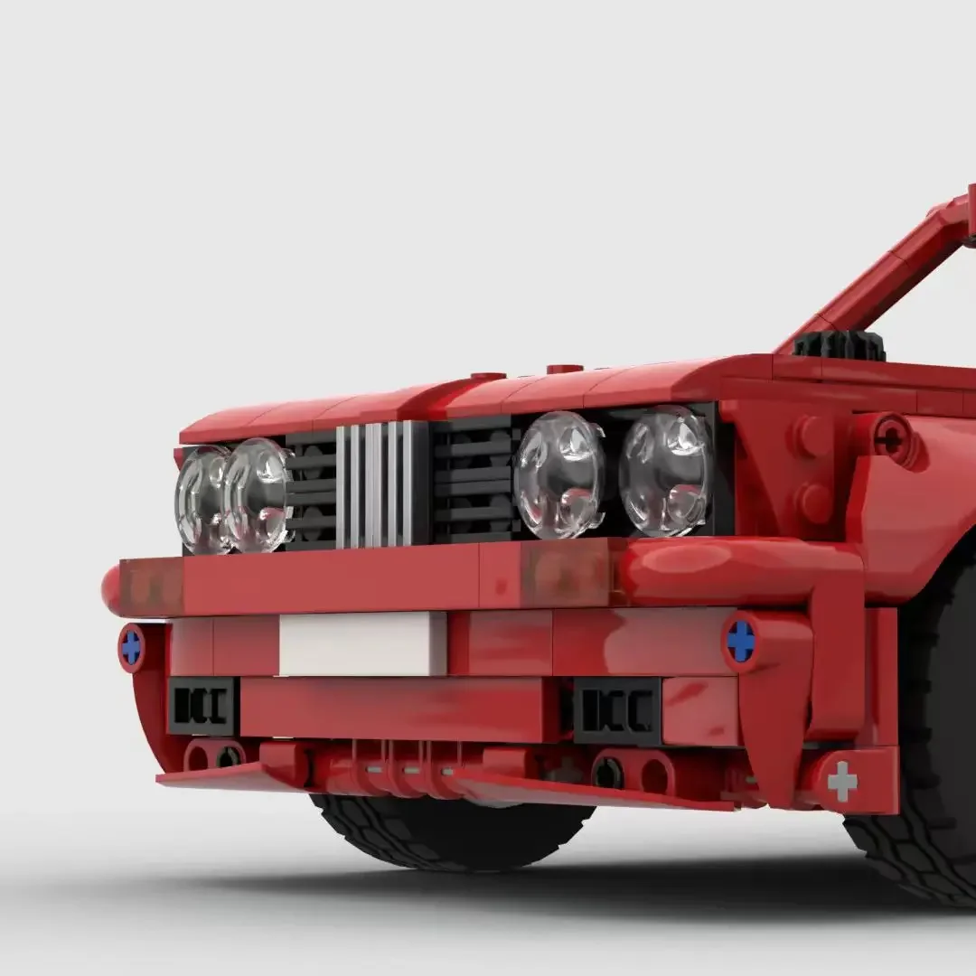 MOC Technische M3 E30 1:14 Schaal sportwagen Voertuig Snelheid Kampioen Racer Bouwstenen Baksteen Creatieve Garage Speelgoed Jongens Geschenken