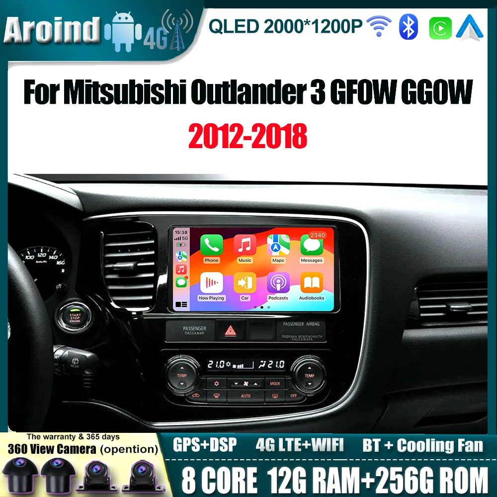 Carplay Android Auto для Mitsubishi Outlander 3 GF0W GG0W 2012-2018 автомобильный радиоприемник мультимедийный видеоплеер навигация GPS инструменты LHD Carplay Android Auto для Mitsubishi Outlander 3 GF0W GG0W 2012-2018 автомобильный радиоприемник мультимедийный видеоплеер навигация GPS инструменты LHD