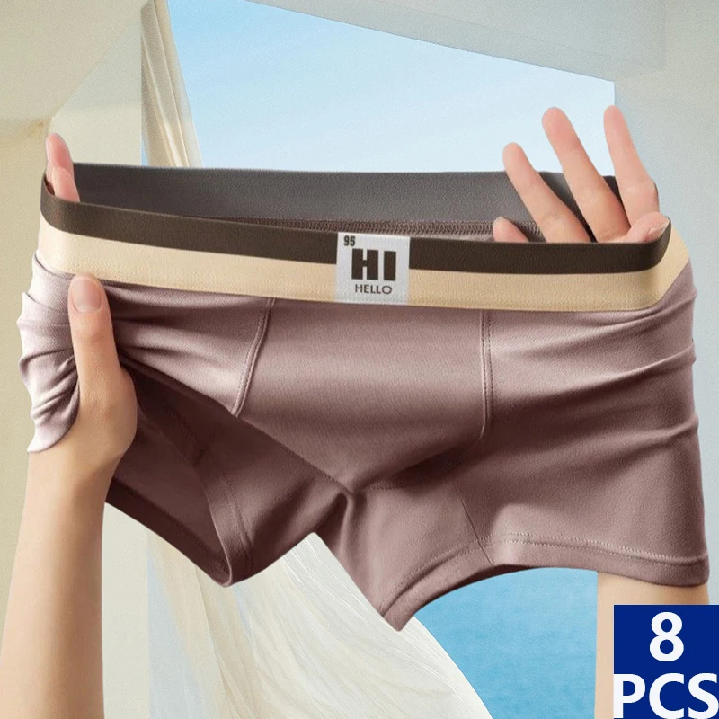 

8PCS/SET Letter Print Intimate Briefs Korean Style Panties Sexy Lingerie Underpant Boxer Briefs Men's Fashion Underwaer