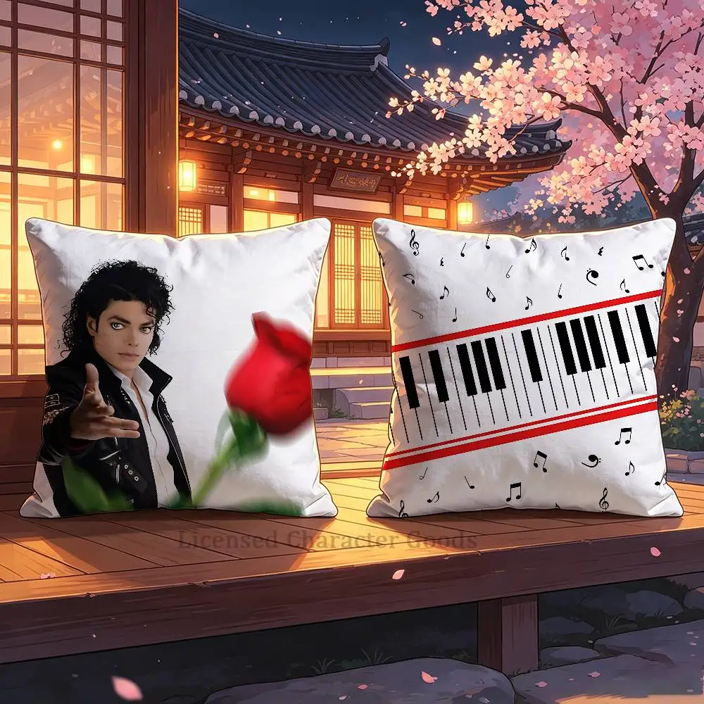 M-Michael Dance King J-Jackson MJ Square Throw Pillow Cover Multiple Sizes Soft for Sofa Bedroom Living Room Home Decorative