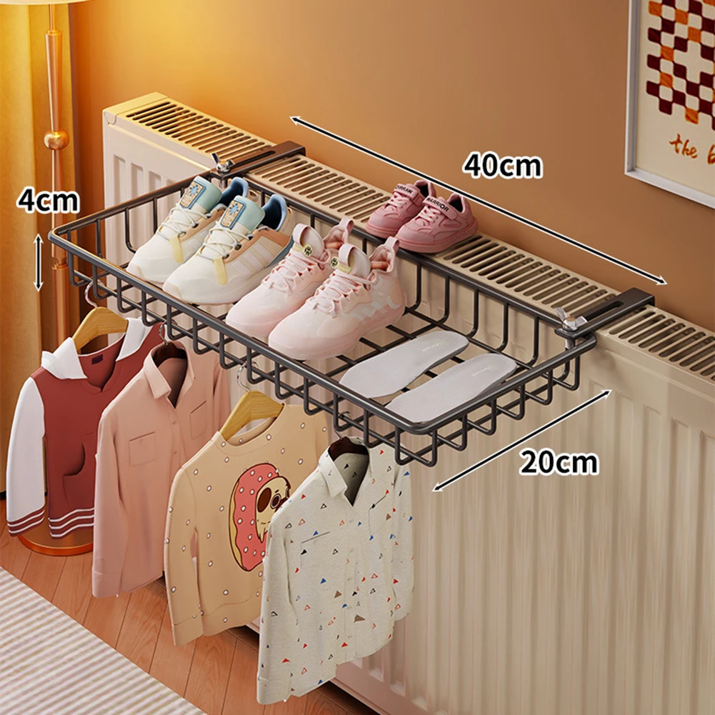 رف مناشف مدمج لتخزين الحمام مقاس 40 سم، سهل التركيب، ديكور حمام أنيق، تركيب بدون حفر، أساسيات حمام منظمة