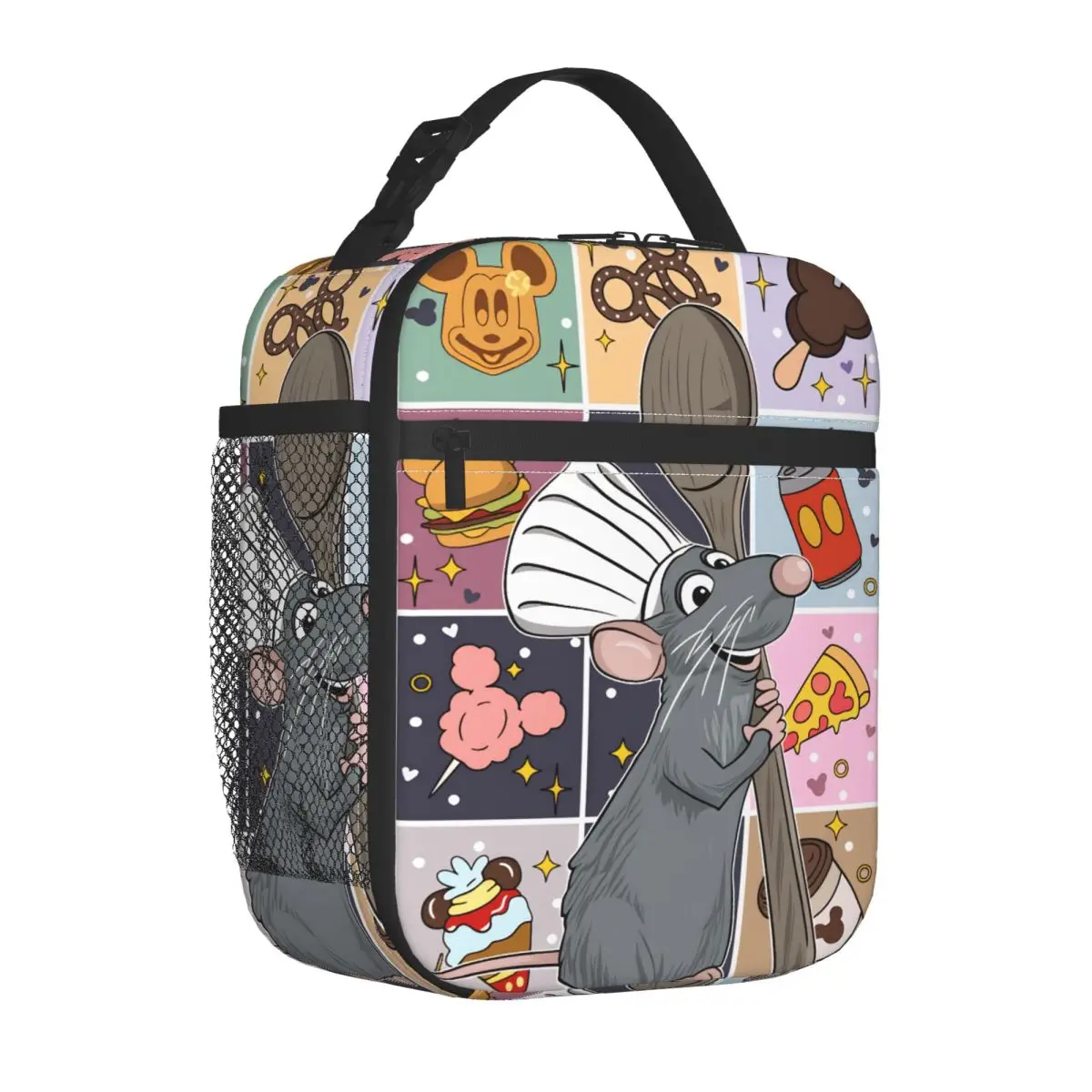 Ratatouille Lunch Bag For Child Custom Lunch Box Aesthetic Travel Cooler Bag Portable Oxford Thermal Tote Handbags