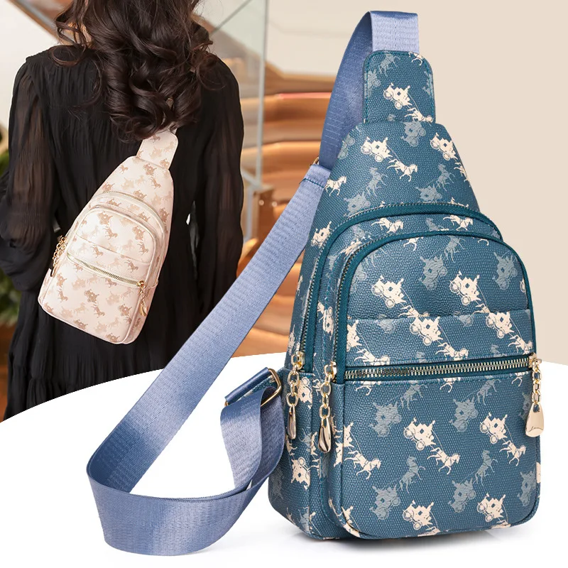

Breast Bag Women's Fashion Trend Messenger Bag Casual Versatile Outdoor Backpack Sports Style Cycling Anti-theft Bag