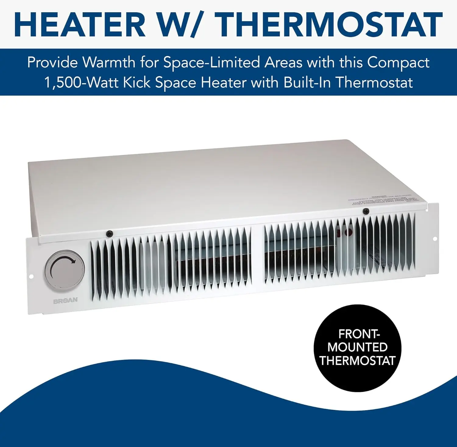 114 Kickspace Ventilator Geforceerde Wandverwarming Zonder Ingebouwde Thermostaat, Wit