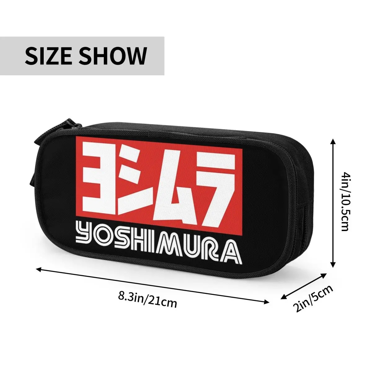 Yoshimura Japanese Motorcycle Exhaust Pencil Cases for Student School Pen Box Pencil Bag Big Capacity Pencil Pouch