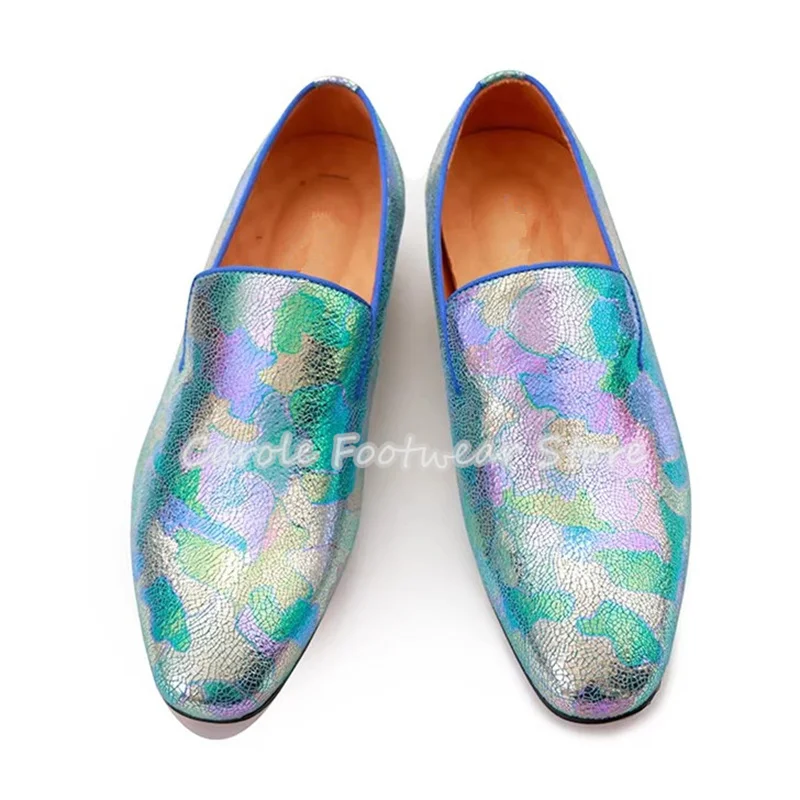 

Мужские кожаные лоферы-слипоны класса люкс, разноцветные, с круглым носком, на массивном каблуке, дышащие, для вечеринок и торжественных мероприятий