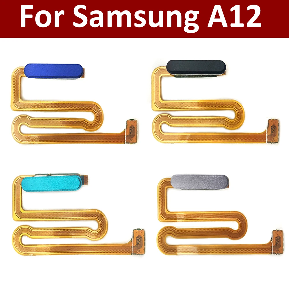 Fingerprint For Samsung A12 A125F Home Button Fingerprint Menu Return Key Sensor Flex Cable With Power Button