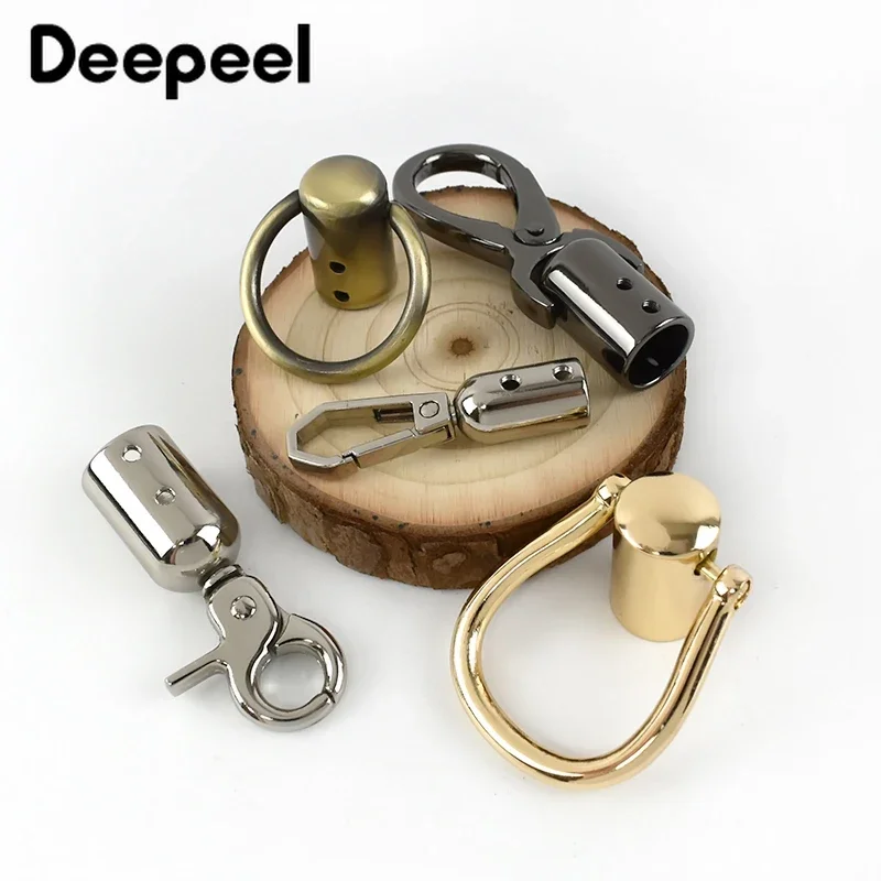 4/10/20Pcs Deepeel Handbag Tassel Cap Clasp Hook Connector Bag Hanger Metal Buckles Bags Strap Stopper Cord Lock DIY Accessories