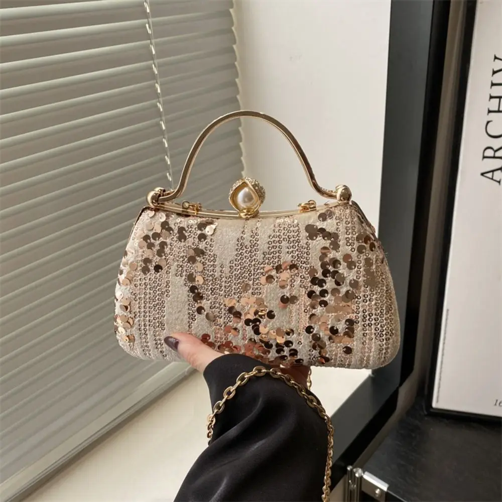 

Casual Shiny Evening Banquet Bag Chain Handbag Sequin Bling Shoulder Bag Small Purse Clutch Bag Tassel Crossbody Bag Party