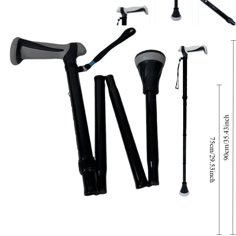 

Crozier cane walking stick crosier outdoor aluminum alloy telescopic crutches foldable contraction crutches help walking