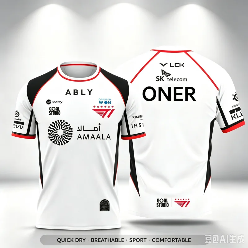 26-27 Neues T1 Esports Team Trikot FAKER FAN für Männer und Frauen, Sommer-Freizeit-Kurzarmshirt für Gaming-Enthusiasten, Eltern-Kind – Detail 5