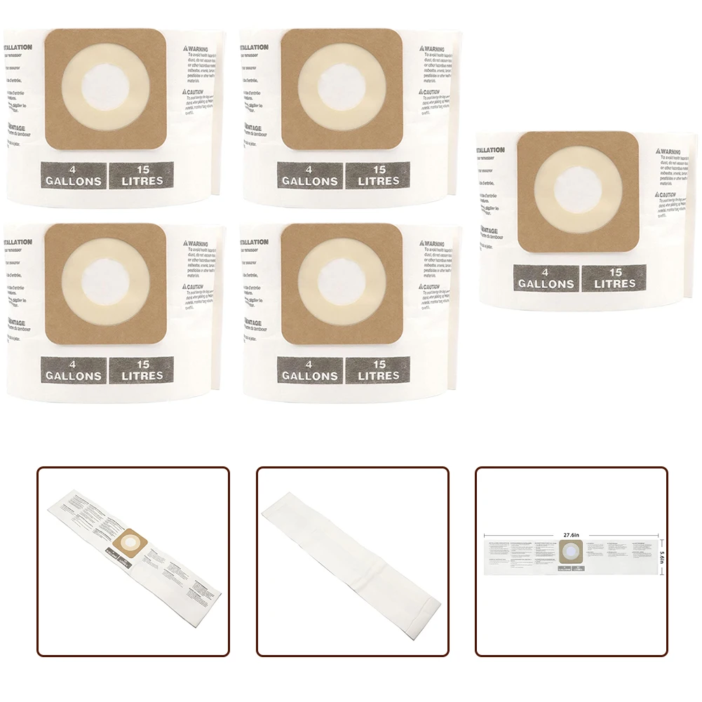 Эффективные вакуумные мешки, 5 упаковок, мешок для пыли для мастера, 4 галлона и DXV04T, 4 галлона, CMXZVBE 43270, прочный и надежный на складе