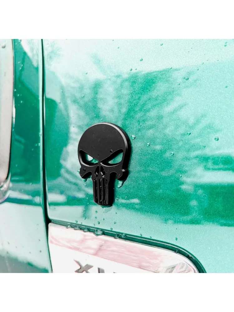 AliExpress NONE 2pcs 3D Metal Skull Sticker,Emblems Badge Adornment Replacement for Universal Cars Bike Motorcycle Truck Vehicle Side Tail