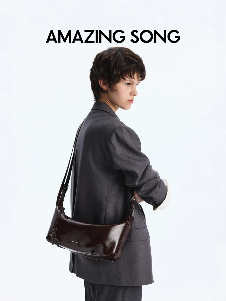 Amazing Song Donut Croissant Bag Retro Suede Large Capacity Fashionable Bag