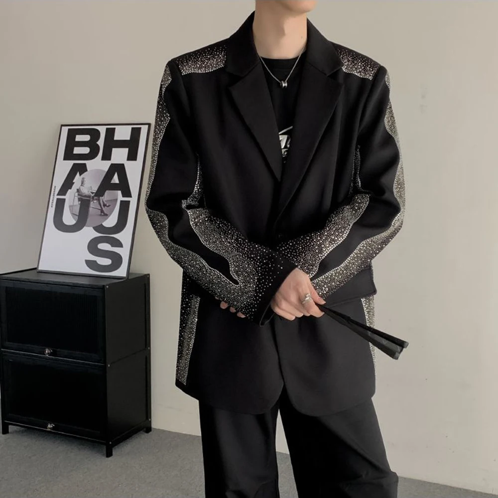 

Winter New Men's Starry Sky Long-Sleeved Suit Jacket American Retro Fashion Trendy High Street Loose Casual Niche Men's Top 2025