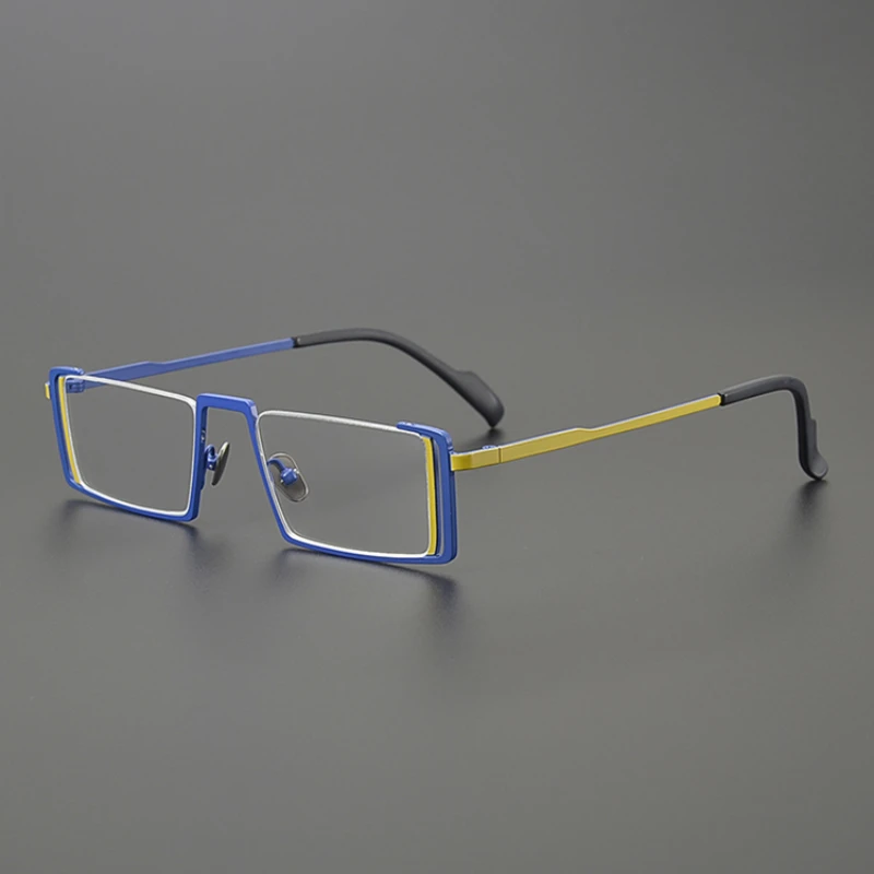 

New Pure Titanium Men Glasses Frame Fashion Square Design Retro Myopia Optical Eyeglass Anti Blue Light Color Changing Eyewear