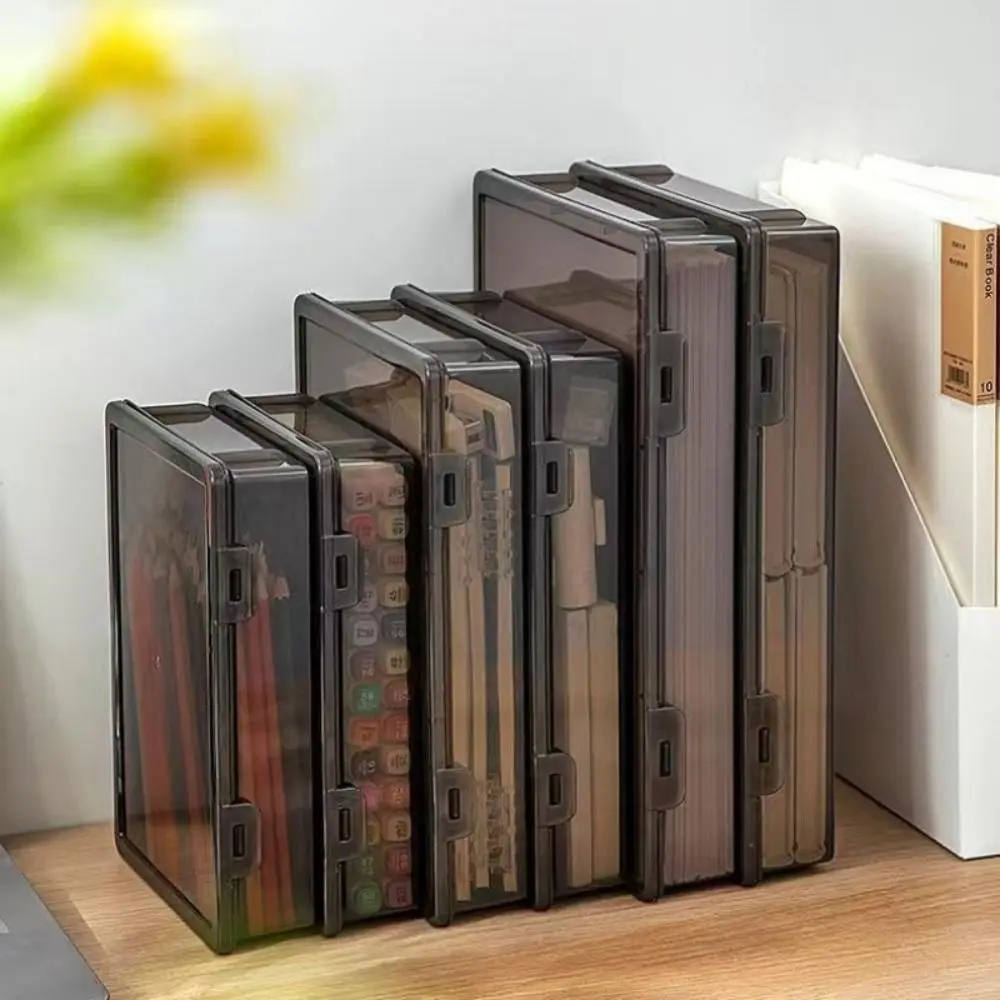 Plastic Certificate Storage Box A4 Transparent Data Sorting Box Dustproof Multifunctional Multifunctional Storage Case