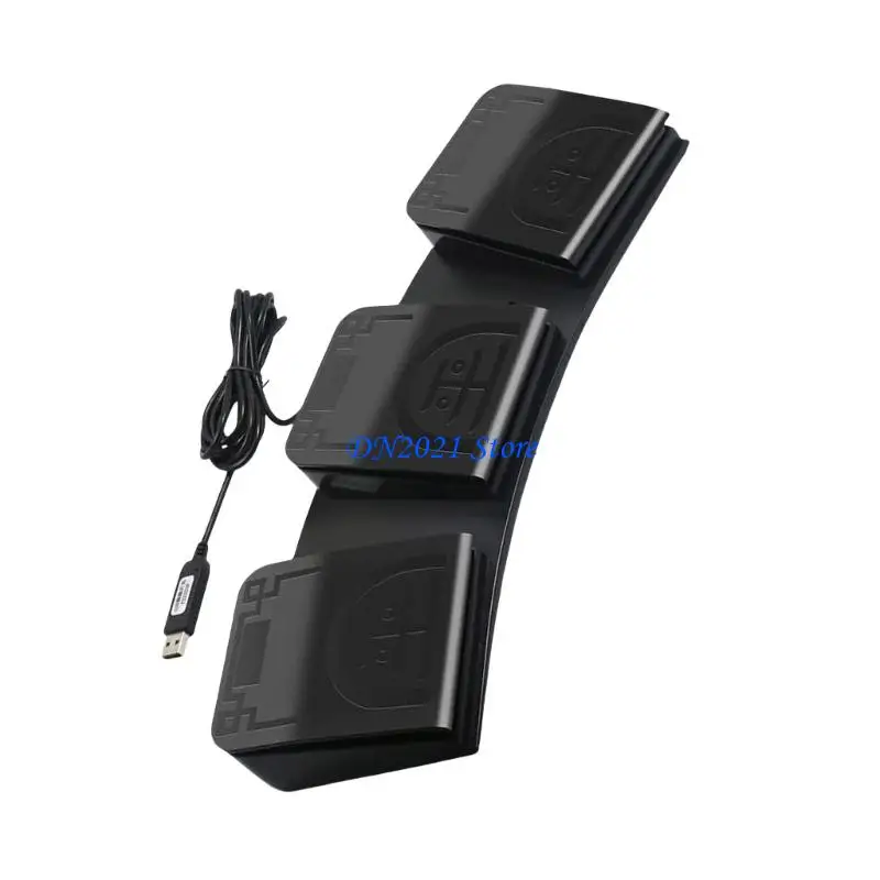 F3KE Ergonomic USB Foot Pedal Switches For String Input Multimedia Control