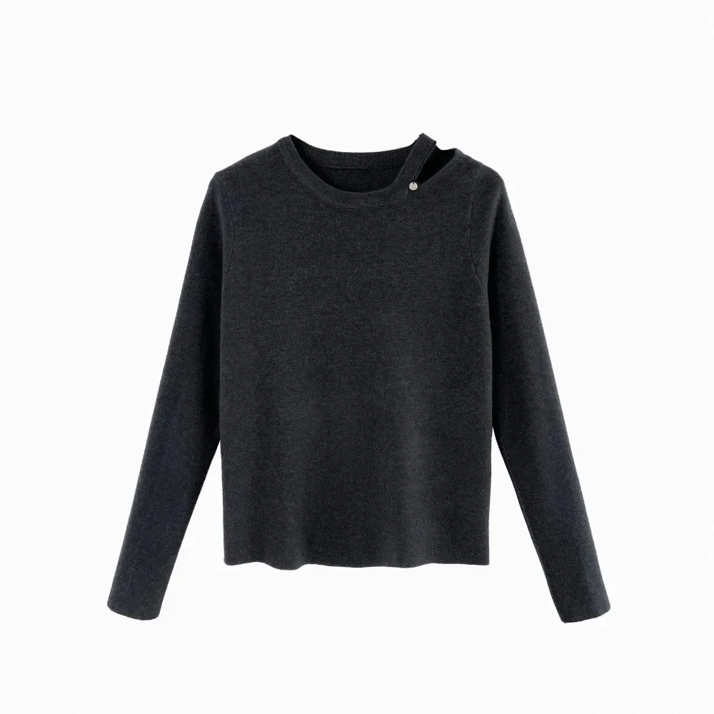 

Women's Knitted Pullover Sweater, Long Sleeve Harajuku Retro Top for Autumn Winter