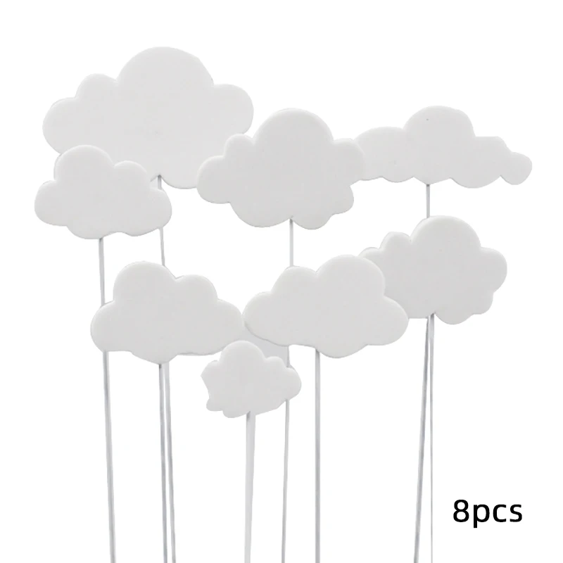 Pilot-Bären-Kuchendekorationen: Bären fliegen das Flugzeug mit Wolken, Sternen und Leiter für Kinder, alles Gute zum Geburtstag, Babyparty-Dekorationsrequisiten – Detail 7