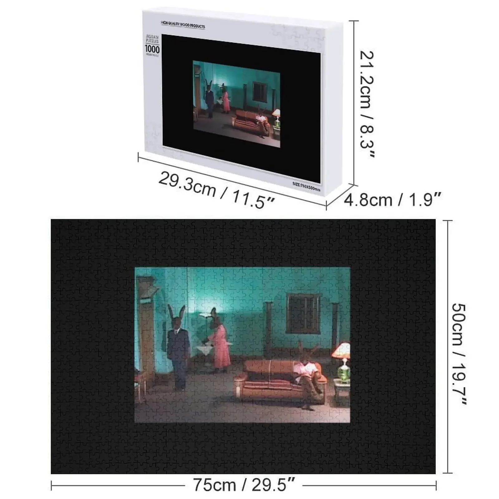 เดวิด ลินช์ แรบบิทส์ จิ๊กซอว์พัซเซิล ของเล่นส่วนบุคคล ปรับแต่งได้ตามต้องการ ปรับแต่งด้วยภาพถ่าย