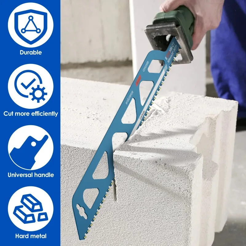 

Reciprocating Saw Blade 10/12/18/20in Universal Cutting Recip Sabre Saw Blade Masonry Cutting Blade for Cement Composite Panels