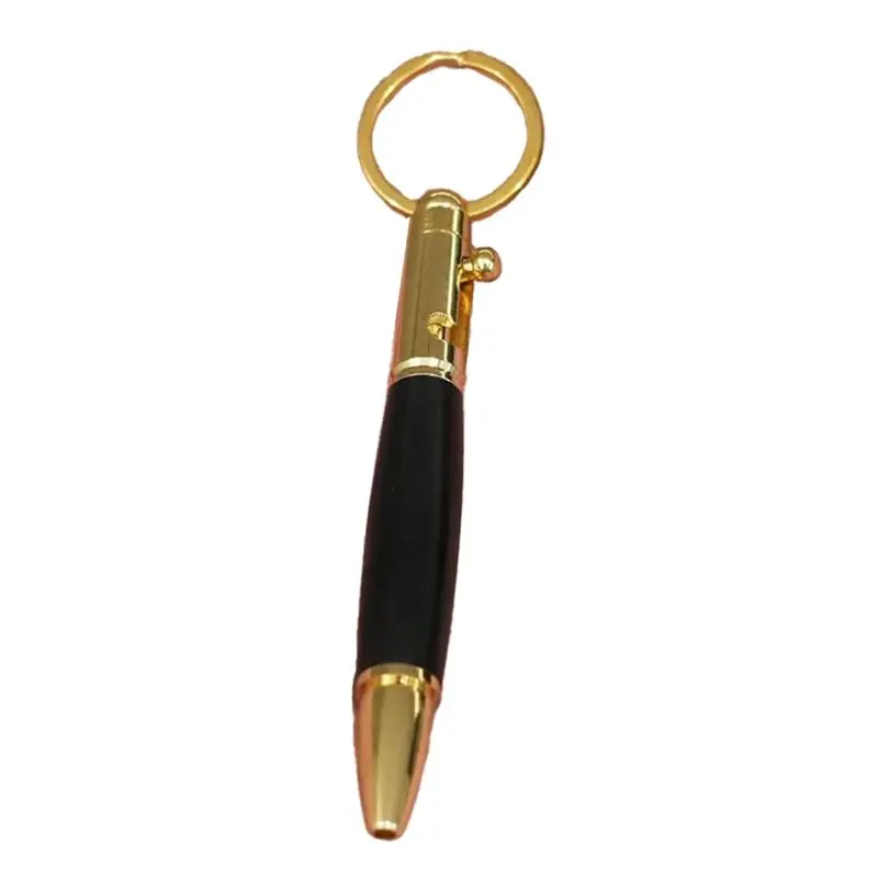 New Arrivals-Bolt Action Pen With 5 Replacement Refills, Short Compact Tactile Turn Keychain Pen, Small Travel Pocket Wood Ballp