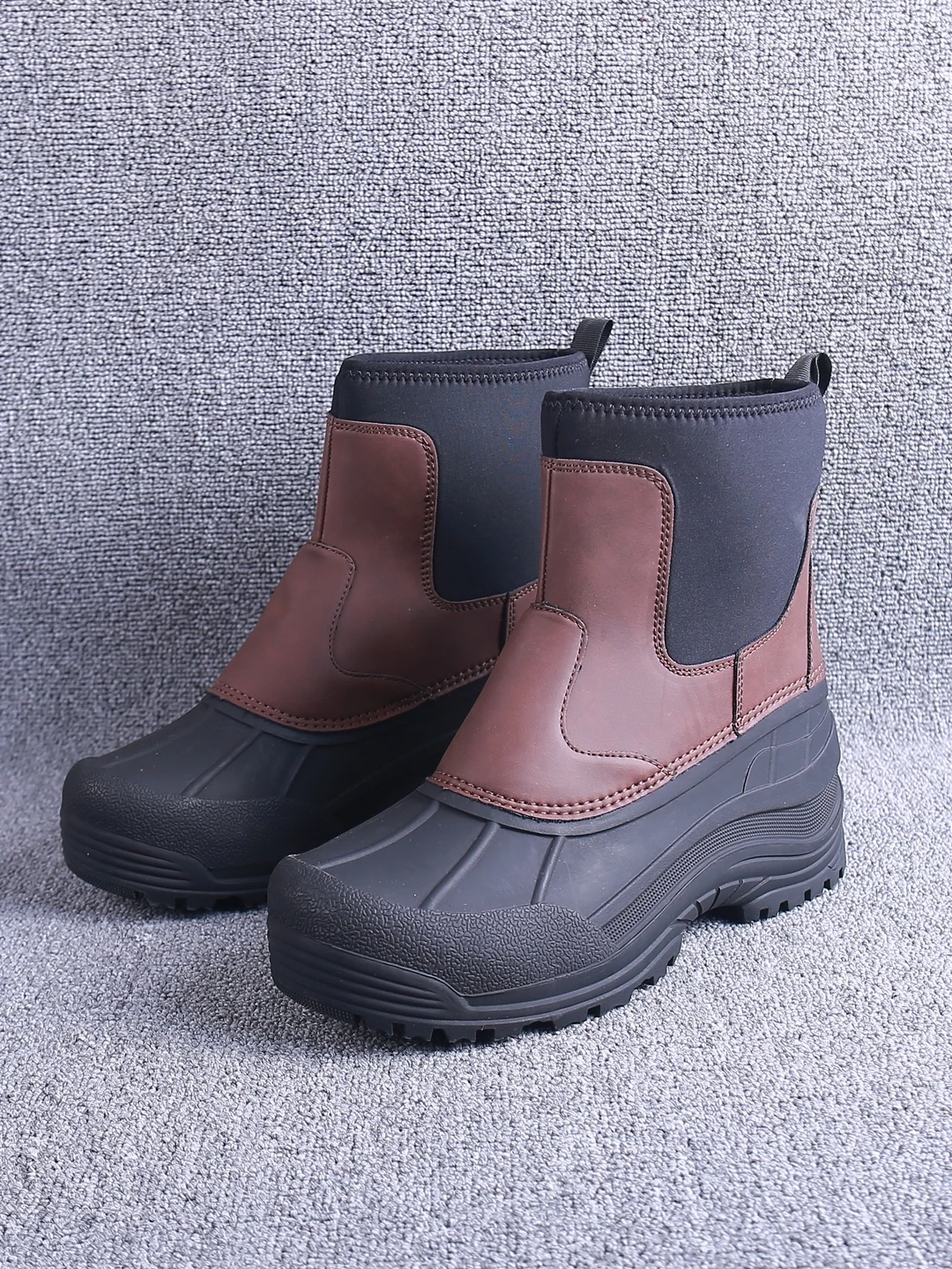 

Полностью водонепроницаемые зимние сапоги для снега с утепленной подкладкой, мужские, с нескользящей резиновой подошвой, теплые и комфортные...