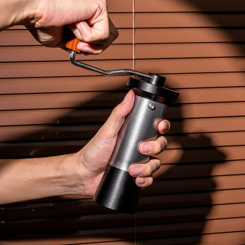 Portable Manual Coffee Grinder - External Adjustable Stainless Steel Burr Mill, Hand Crank Coffee Bean Grinder coffee grinder