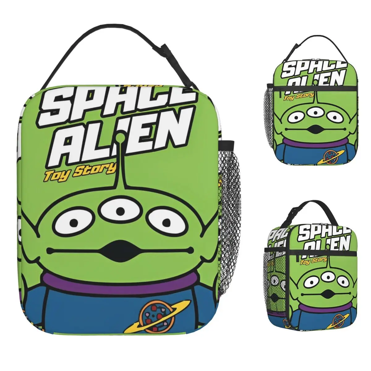 

TS Aliens Insulated Lunch Bags Cooler Bag Meal Container Cartoon Animated Large Tote Lunch Box Food Handbags Office Picnic